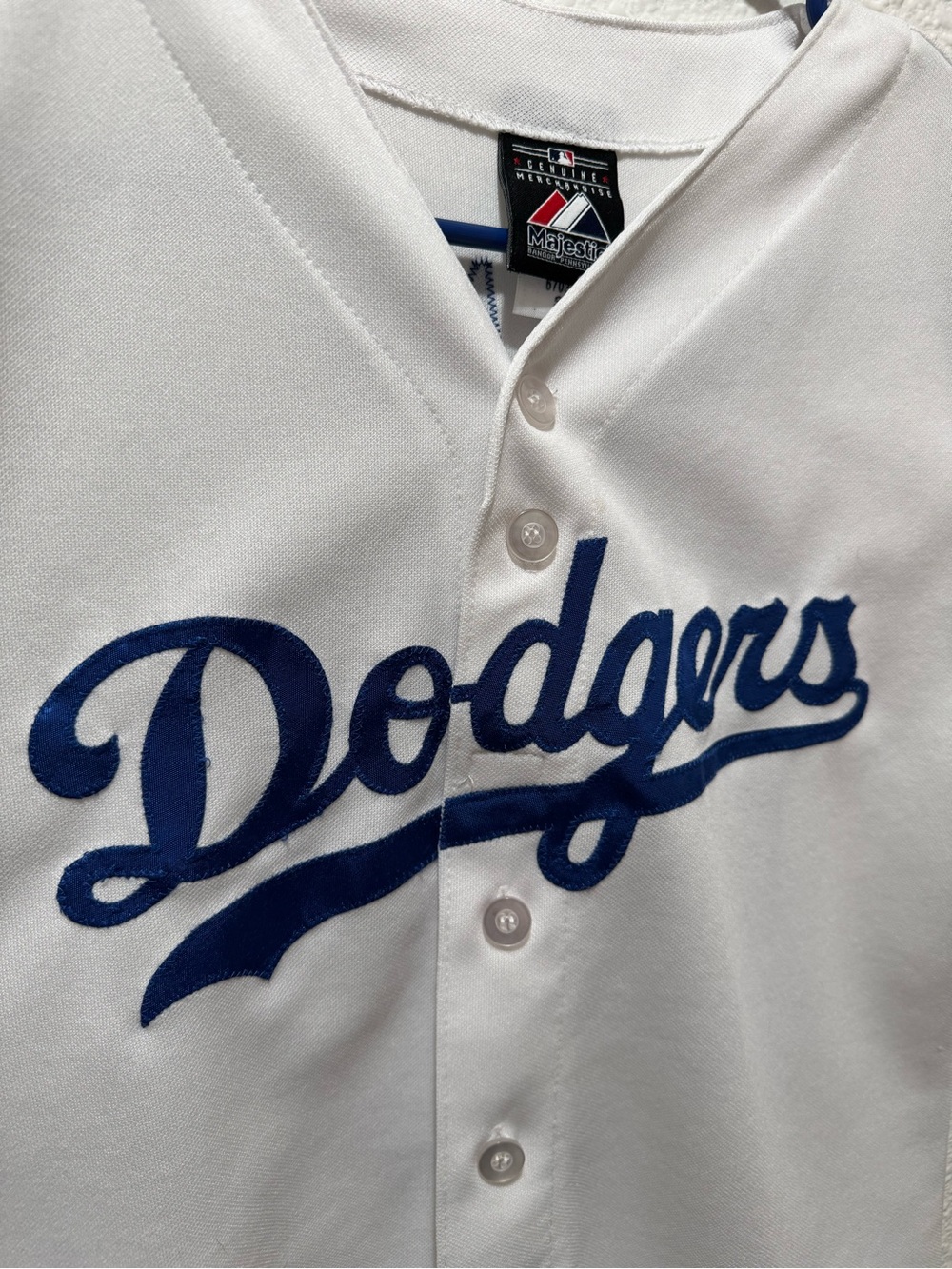 Matt Kemp Dodgers Button-Front Jersey with Blue Script - Picture 2 of 6